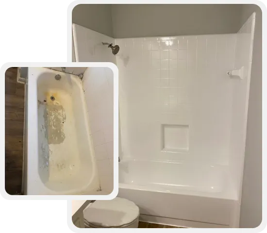 rusted bathtub become a new bathtub