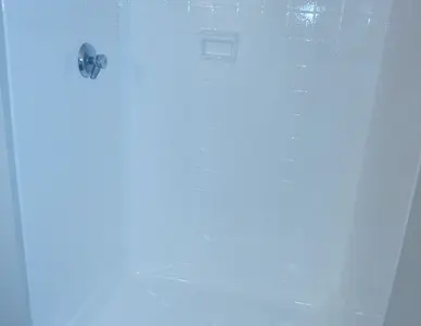 white shower tall