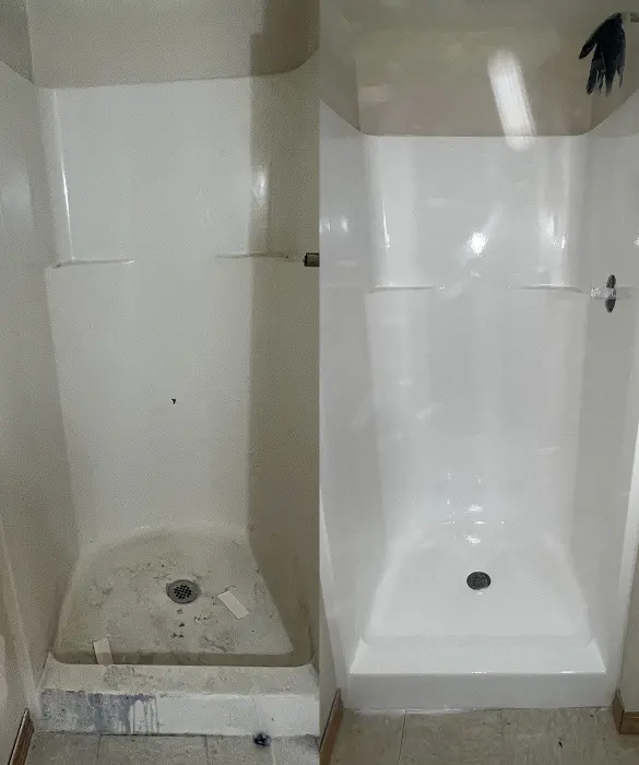 a shower stall compression