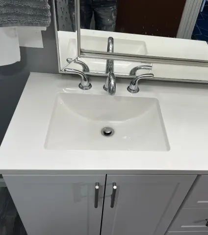 a white sink